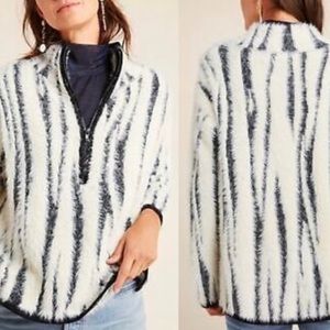 Anthropologie Cindy Eyelash Half Zip Pullover Size XSP